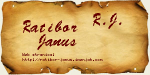Ratibor Janus vizit kartica
